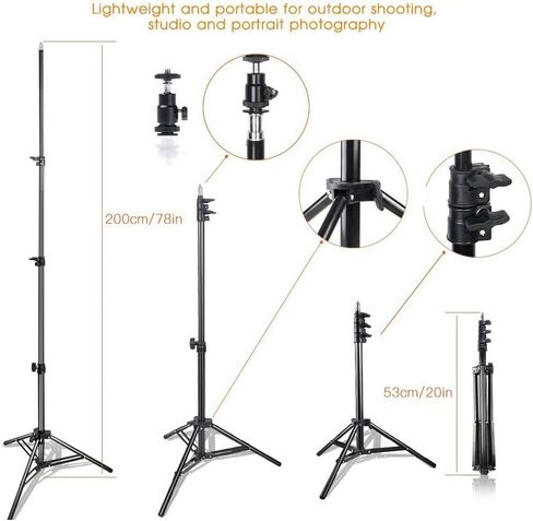 LED Video Light 2 in 1 Camer Camera Plans Lample Lampography Lighting مع مرشح بطارية ترايبود لتصوير الصور in Saudi Arabia