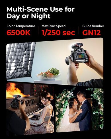 SmallRig RS20 Mini Camera Flash for Canon for Sony, GN12 Speedlite Flash for Camera with 2000mAh Battery OLED Screen, 8 Levels 500 Full-Power Flashes/1.8s Recycle/6500K, A/M Mode 1/1-1/128-5374 in Saudi Arabia