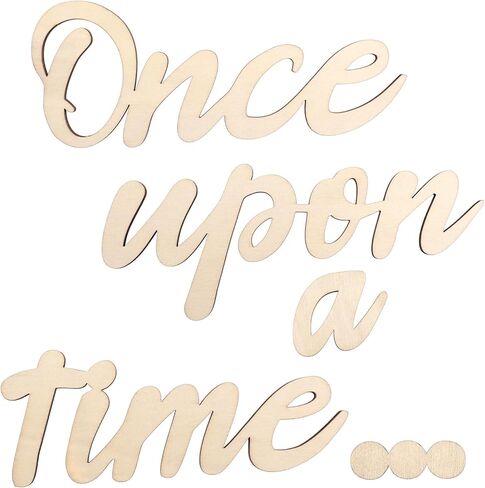 Once Upon a Time Sign Nursery Decor, Wood Reading Sign Wall Decor DIY Family Bookshelf Home Decoration for Reading Corner Kids Room Family Bookshelf Home Décor Birthday Present DIY Decoration in Saudi Arabia