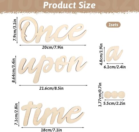 Once Upon a Time Sign Nursery Decor, Wood Reading Sign Wall Decor DIY Family Bookshelf Home Decoration for Reading Corner Kids Room Family Bookshelf Home Décor Birthday Present DIY Decoration in Saudi Arabia
