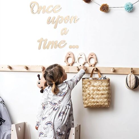 Once Upon a Time Sign Nursery Decor, Wood Reading Sign Wall Decor DIY Family Bookshelf Home Decoration for Reading Corner Kids Room Family Bookshelf Home Décor Birthday Present DIY Decoration in Saudi Arabia