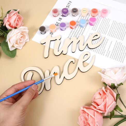 Once Upon a Time Sign Nursery Decor, Wood Reading Sign Wall Decor DIY Family Bookshelf Home Decoration for Reading Corner Kids Room Family Bookshelf Home Décor Birthday Present DIY Decoration in Saudi Arabia