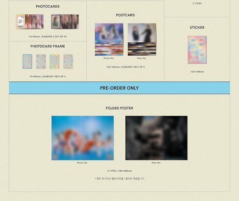 Niziu اضغط على تشغيل 1st Single Album Prose CD+88P Photobook+2p Photocard+1ea photocard frame+1p postcard+1ea sticker+Tracking Sealed in Kuwait