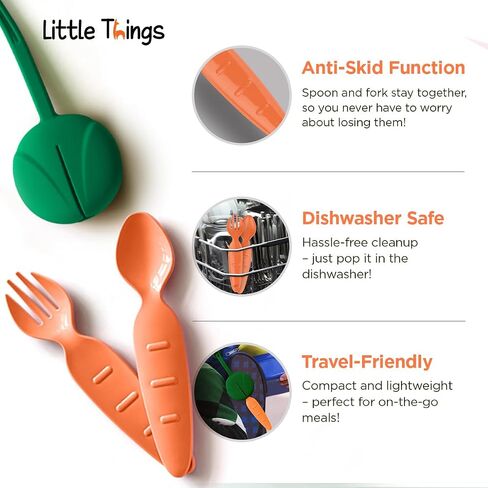 تم تعيين أواني الأطفال مع Case-BPA Fork & Spoon-أدوات مائدة سفر آمنة قابلة لإعادة الاستخدام ، ومقدمة للأطباق للمدارس ، وصناديق الغداء ، والرعاية النهارية والرعاية (الأزرق) (الأزرق) in Saudi Arabia