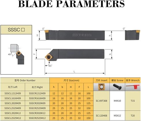 حامل الأداة الأسطوانية الخارجية SSSCL2020K09 SSCR2525M12 SCMT Carbide Transe Tool Made SSSCR SSSCL CNC Tool Tool Tool (SSSCR1212H09) in Saudi Arabia