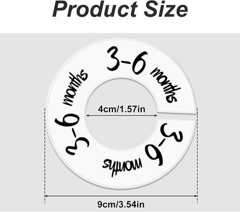 Baby Closet Dividers 6 Pack, Unisex Nursery Closet Organizer for Easy Sorting, 0-24 Months Hanger Divider from Newborn to Toddler, Baby Clothing Dividers Age Divider Fits Most Rod(White) in Saudi Arabia