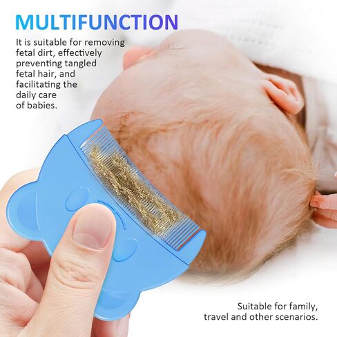 Vicasky Cradle Cap Brush Brush 2pcs Baby Hair Combs Plastic Touch لطيف اللعين اللطيف السهل لعقد الدب على شكل دب حديثي الولادة. in Saudi Arabia