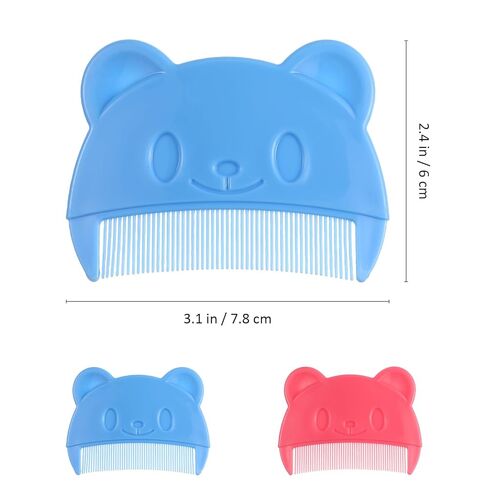 Vicasky Cradle Cap Brush Brush 2pcs Baby Hair Combs Plastic Touch لطيف اللعين اللطيف السهل لعقد الدب على شكل دب حديثي الولادة. in Saudi Arabia