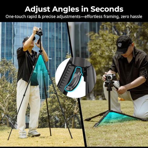 SmallRig 71 "Tripod Camera Stand AP-21 ، Travel Tripod for iPhone و Camera for Canon for Nikon مع حامل الهاتف وحمل الحمل ، ترايبود المبتدئين المحمولة مع أرجل القفل السريع ، Max Load 11 lb in Saudi Arabia