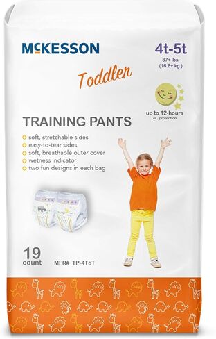 McKesson Toddler Training Pants, Size 4T to 5T (Over 37 lbs), 19 Count, 1 Pack in Saudi Arabia