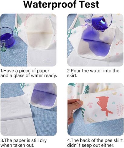 Waterproof Diaper Pants for Baby Kids, 2 Packs Absorbent Toddler Potty Training Pants Boys Girls Use Day Night (Rabbit Pant + Skirt L) in Saudi Arabia