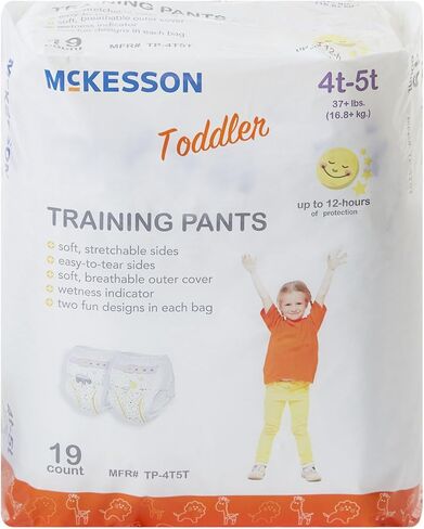 McKesson Toddler Training Pants, Size 4T to 5T (Over 37 lbs), 19 Count, 1 Pack in Saudi Arabia