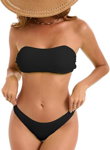 ملونة صلبة البيكيني مجموعة لنساء السباحة الإناث الإناث مثير الخصر بدلة الاستحمام PQ25050 in Kuwait