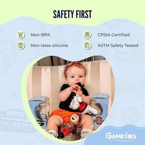 رضيع و Girl Silicone Pacifier مع التميمة الكلية محشوة لعبة أفخم ، مرخصة جماعية ، UGA ، جامعة جورجيا in Kuwait