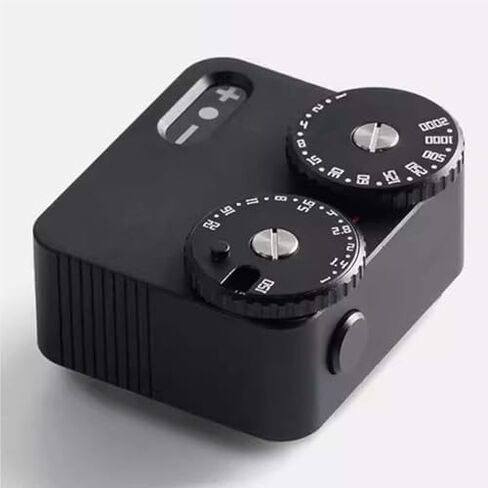 Light Meter for Cameras - Real-time Exposure Meter, 2 Dials for Aperture & Shutter Speed, 45° Metering, Adjustable Cold Shoe Mount, Ideal for Vintage Cameras (Black) in Saudi Arabia