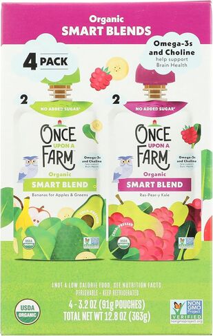 ONCE UPON A FARM Organic Smart Blend Baby Food 4pk, 12.8 OZ in Saudi Arabia