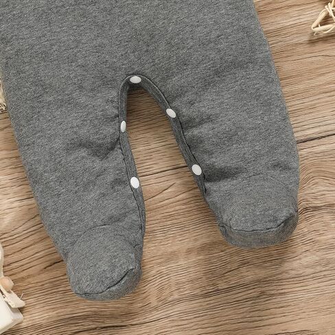 GRNSHTS Baby Boy Girl Romper Newborn Coming Home Clothes Cute Print Long Sleeve Cotton Bodysuit Jumpsuit Matching Hat Outfits in Kuwait