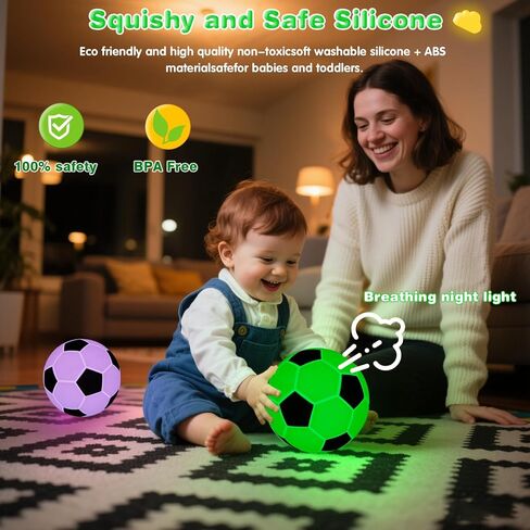 Silicone Night Light for Kids Lamp, 9 Colors with Remote Timer, Dimmable Rechargeable Baby Night Lights for Nursery, Battery Operated Lamp for Bedroom, Girls and Boys, Toddler, Baby Gifts (5.91) in Kuwait