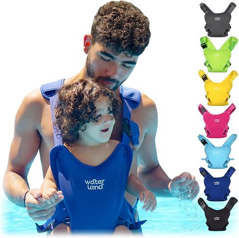 شركة Waterland Baby Carrier - حامل مبتكر يمكنك استخدام كل من Water & Land - حامل صندوق الأطفال المضاد للماء مع الأشرطة القابلة للتعديل ، وتسخير طفل خفيف الوزن للسباحة والشاطئ (الأزرق) in Kuwait