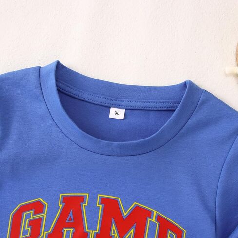 Modntoga Toddler Girl Boy Game Thirt Sunday Football Cap Shirt Shirt Shirt Shirt Little Kid Kid Rugby Sports Tee Top in Saudi Arabia