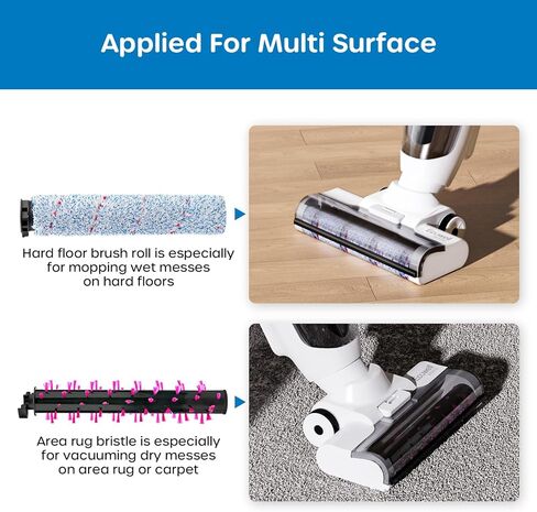 ECOWELL Cordless Wet Dry Vacuum Cleaner, Vacuum Mop All in One with Self-Cleaning&Voice Assistance, Lightweight Rechargeable Smart Floor Cleaner Machine for Home, Carpet, Hard Floor & Pet Hair in Kuwait