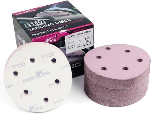 100PCS 5 Inch Sanding Discs 6 Holes Hook and Loop Dics Sander Pads Sandpaper Assortment Include 80/180/240/320/400/600 Grits Sanding Pads for Random Orbital Sander (5inch, 180, Coarse) in Saudi Arabia