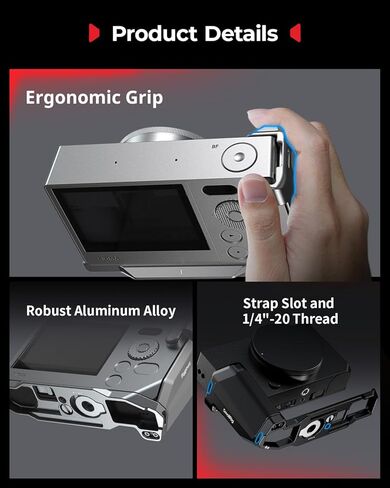 SMALLRIG L-Shaped Grip for Sigma BF, Mount Plate with Handle, Built in Quick Release Plate for Arca, 1/4''-20 Thread, Ergonomic Handgrip and Thumb Grip (Black) - 5389 in Saudi Arabia