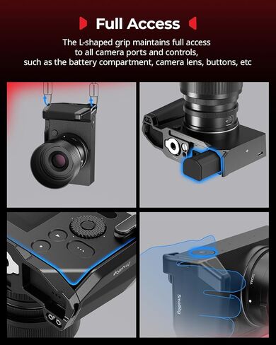 SMALLRIG L-Shaped Grip for Sigma BF, Mount Plate with Handle, Built in Quick Release Plate for Arca, 1/4''-20 Thread, Ergonomic Handgrip and Thumb Grip (Black) - 5389 in Saudi Arabia