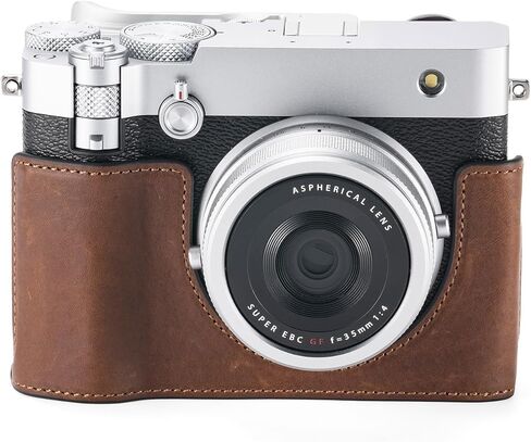Tilta Vintage Camera Cage Compatible with Fujifilm GFX100RF – Travel Kit, Silver | L-Bracket with Wooden Grip, Top Plate, Hot Shoe Thumb Grip, ARCA Adapter, Strap Buckles | Lightweight Design in Saudi Arabia