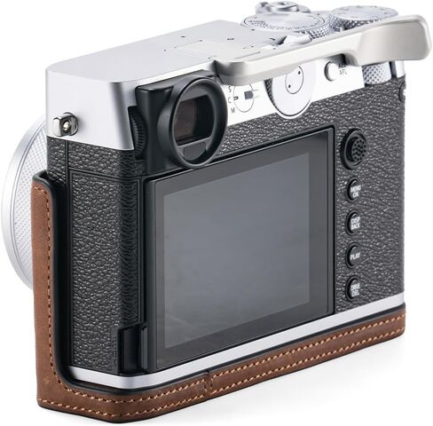 Tilta Vintage Camera Cage Compatible with Fujifilm GFX100RF – Travel Kit, Silver | L-Bracket with Wooden Grip, Top Plate, Hot Shoe Thumb Grip, ARCA Adapter, Strap Buckles | Lightweight Design in Saudi Arabia