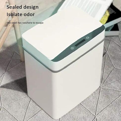 12L Smart Trash Can Induction Type Household Children's Living Room with Lid High-end Simple Retro Toilet Electric Waste in Kuwait