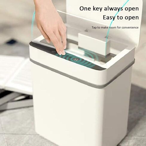 12L Smart Trash Can Induction Type Household Children's Living Room with Lid High-end Simple Retro Toilet Electric Waste in Kuwait