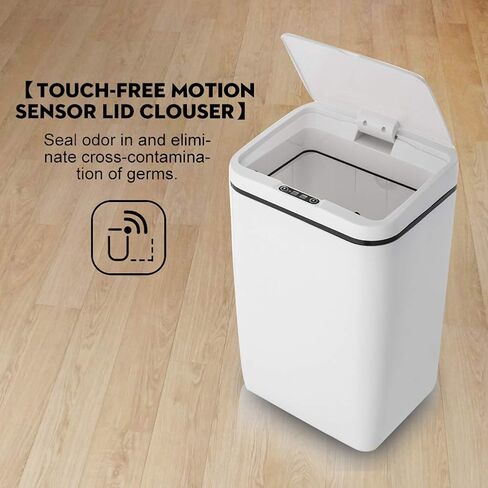 12L Smart Trash Can Induction Type Household Children's Living Room with Lid High-end Simple Retro Toilet Electric Waste in Kuwait