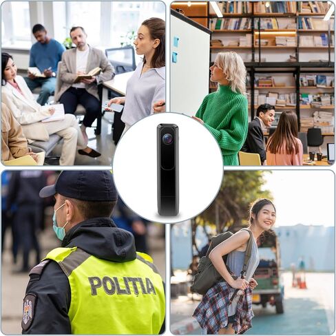 كاميرا الجسم مع تسجيل الصوت والفيديو ، HD 1080p كاميرا الجسم مع مقطع خلفي ، كاميرات صغيرة محمولة مع تسجيل حلقة ، Mini Police Bodycam مع بطاقة SD 32 جيجابايت للتسوية ، Plog ، الرياضة ، السفر in Kuwait