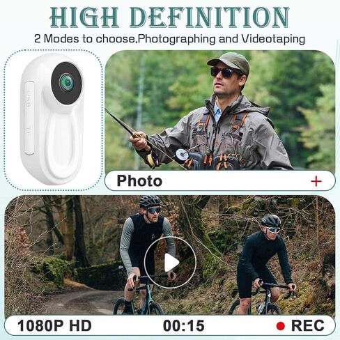 1080P Mini Body Camera with 64GB Card POV Cameras Wearable Action Body Cam with Magnetic Lanyard Thumb Size Hands Free Recording Body Worn Camera Portable Video Camcorder Mount for Pets Cycling Travel in Kuwait