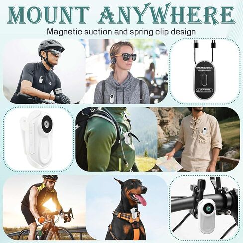 1080P Mini Body Camera with 64GB Card POV Cameras Wearable Action Body Cam with Magnetic Lanyard Thumb Size Hands Free Recording Body Worn Camera Portable Video Camcorder Mount for Pets Cycling Travel in Kuwait