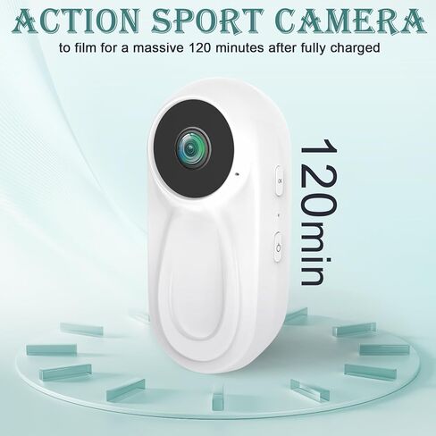 1080P Mini Body Camera with 64GB Card POV Cameras Wearable Action Body Cam with Magnetic Lanyard Thumb Size Hands Free Recording Body Worn Camera Portable Video Camcorder Mount for Pets Cycling Travel in Kuwait