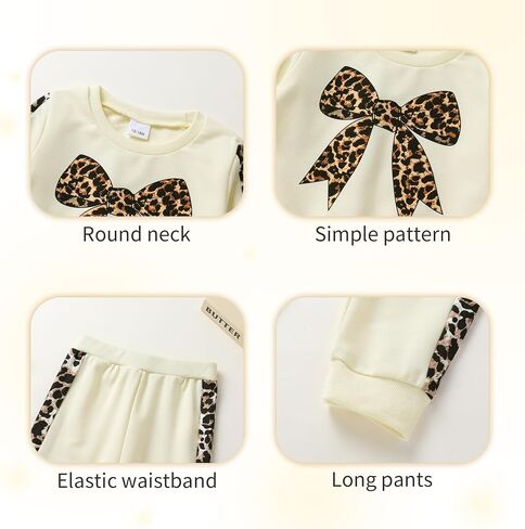 YOUNGER TREE Baby Girl Fall Clothes Toddler Sweatsuit Butterfly Print Long Sleeve Sweatshirt Top and Sweatpants Set in Saudi Arabia