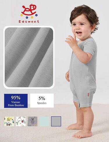 Baby Boys Bamboo Viscose Short Sleeve Romper Soft Comfy Infant Summer Jumpsuit in Saudi Arabia