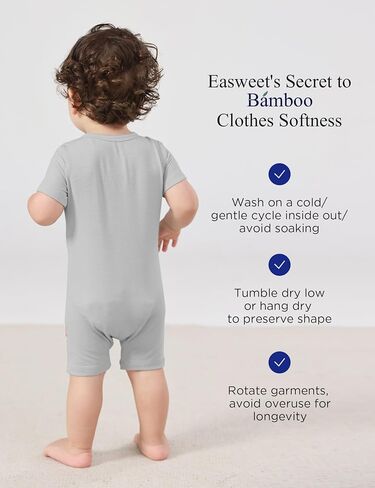 Baby Boys Bamboo Viscose Short Sleeve Romper Soft Comfy Infant Summer Jumpsuit in Saudi Arabia