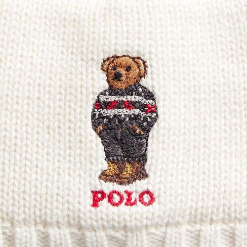 POLO RALPH LAUREN Baby Girls Polo Bear Cotton Beanie (C_P(1004)/B, 9-24 Months) in Saudi Arabia