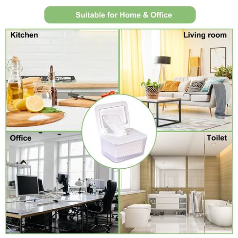 مناديل وموزع ومساحات حقيبة/حقيبة الأنسجة ، مناديل/حالة من الأنسجة مع غطاء آمن ختم الرطوبة ، والأقدام المطاطية غير المنقولة وتصميم الختم يحافظ على مناديل مناديل طازجة ومقاومة للغبار (Wh ، BN+2Panda) in Kuwait