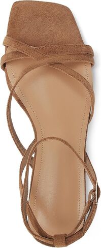 SOVANYOU Chunky Block Heels for Women Strappy Heeled Sandals Womens Wedge Sandals Opened Square Toe with Ankle Strap Casual Dressy Shoes in Saudi Arabia