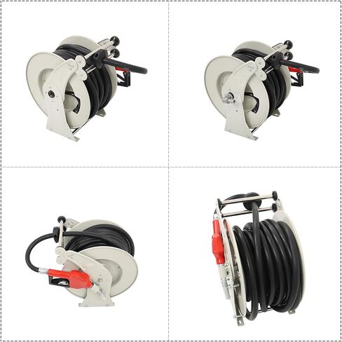 Retractable Fuel Hose for Aircraft, Marine, Tanker Trucks, 300PSI Heavy Duty Carbon Steel Construction 3/4 x 50 Fuel Reel with Fuel Nozzle in Saudi Arabia