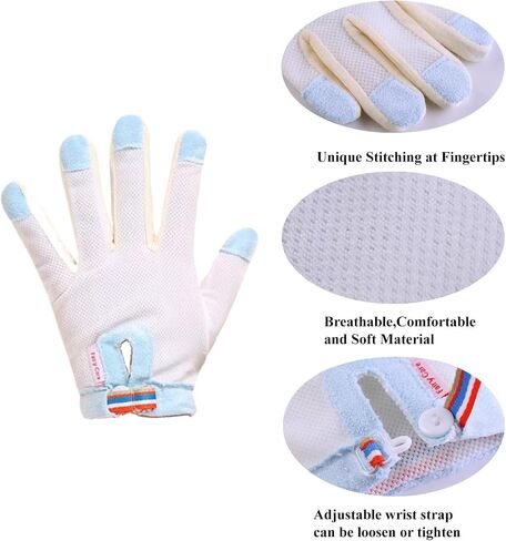 HS&ROXIN Thumb Sucking Gloves 5 Fingers Sucking Guard Stop Thumb Sucking and Nail Biting for Kids Ages 6 Months to 8 Years (S) in Saudi Arabia