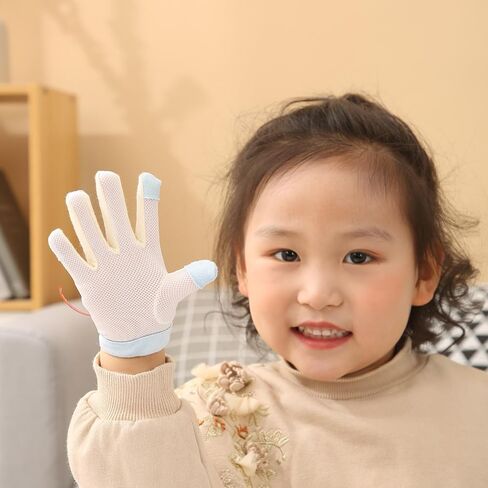HS&ROXIN Thumb Sucking Gloves 5 Fingers Sucking Guard Stop Thumb Sucking and Nail Biting for Kids Ages 6 Months to 8 Years (S) in Saudi Arabia