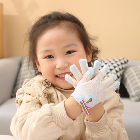 HS&ROXIN Thumb Sucking Gloves 5 Fingers Sucking Guard Stop Thumb Sucking and Nail Biting for Kids Ages 6 Months to 8 Years (S) in Saudi Arabia