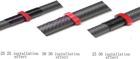 ذراع أنبوب الكربون بحجم 30 مم من آلة التفكيك السريع للمكون القابل للطي القطعة النباتية للتصوير الفوتوغرافي الهوائي بدون طيار (25 مم أسود) in Kuwait