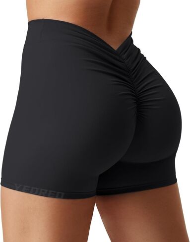 YEOREO Workout Shorts Womens Scrunch Butt Gym Shorts for Women V Back Booty Butt Lifting Biker Compression Daze Shorts in Kuwait