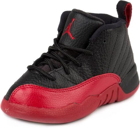Nike Baby Boys Jordan 12 Retro Bt Flu Game Black/Varsity Red Leather in Kuwait